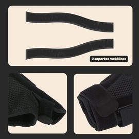 ORZEL Muñequera con Soporte Metálico para Dedo Pulgar - Soporte de Muñeca y Mano, Alivie el Dolor de Artritis, Tendinitis del Túnel Carpiano y Esguince de Pulgar para Hombres y Mujeres (Negro)