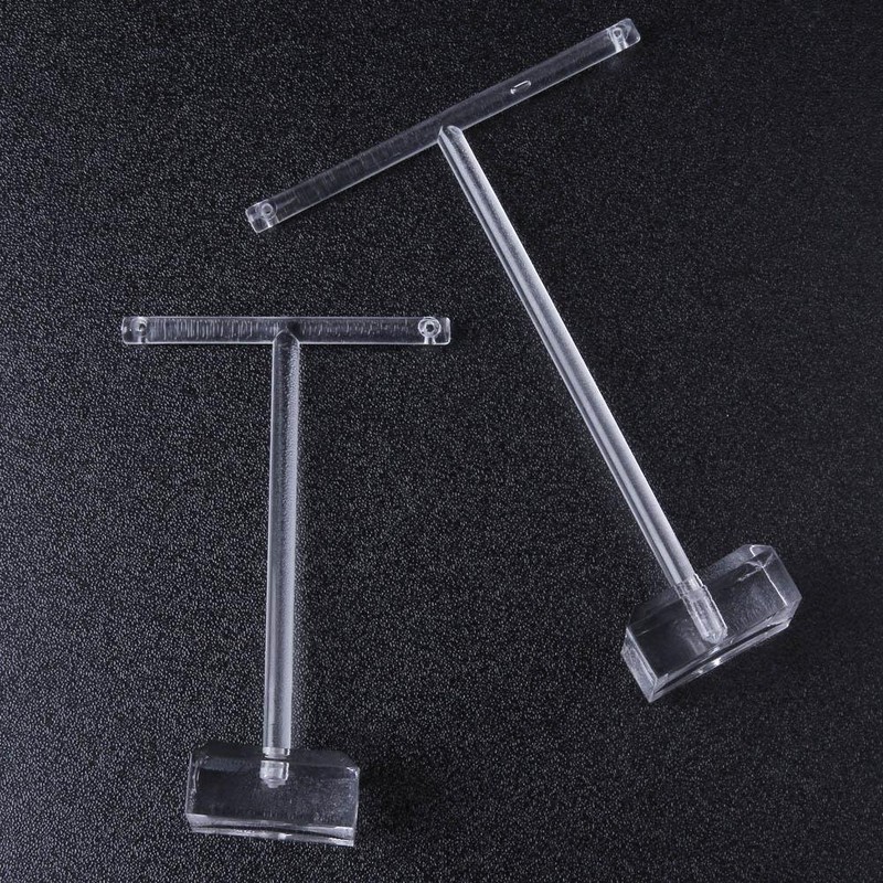 CENPEK 4 x Clear Acrylic T Shaped Earring Display Stand