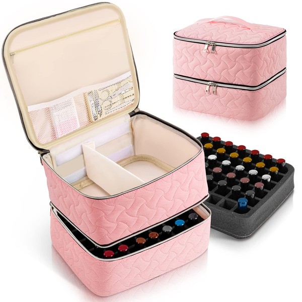 DreamGenius DreamGenius Nail Polish Organizer Case Holds 42 Bottles, Portable