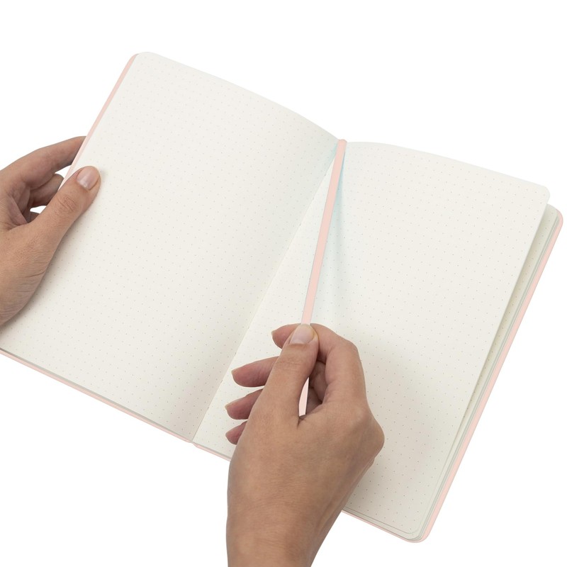 A5 Notebook Dotted Journal with Faux Leather Hardback Cover and