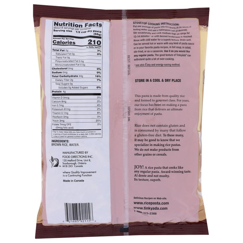Tinkyada Pasta Brwn Rice Penne