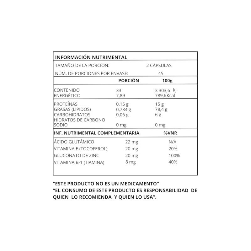 Essential Nutrition Brain Ácido Glutámico 80 cápsulas de 500 mg