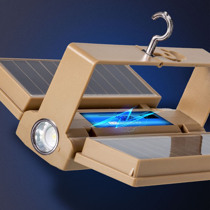 Foldable Solar Camping Light Type C 2200mAh IP66 Waterproof Solar