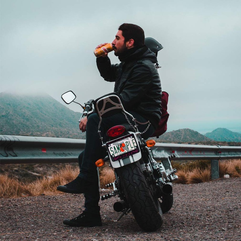 Fastasticdeals Metal Insert Bike License Plate Frame Letters with Pink