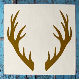 Stencil1 Deer Antlers Stencil – Reusable Winter Template for DIY Crafts, Holiday Decor, Painting on Wood, Fabric, Cards & More - 5.75" x 6"