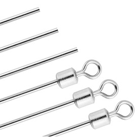 Dr.Fish 30 Pack Punch Wire Stainless Steel Shaft with Swivels, Looped Wire for Punch Shot Rig Component Parts Spinnerbait, Dia 1/30 Inches