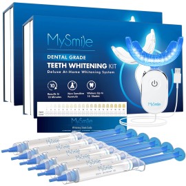 MySmile 2Pack Pro Teeth Whitening Kit with 28-LED Light Tray Non Sensitive Gel