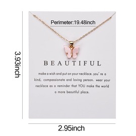 Butterfly Pendant Necklaces for Women Sister Birthday Graduation Gifts for Daughter Granddaughter Long Distance Friendship Gift for Friend Besties Animal Necklaces for Mom Grandama Mother's Day Gift