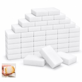 Pack of 50 Dirt Eraser Sponge, Value Pack Cleaning Sponges, Removes Stains, Multifunctional Scratch-Free Cleaning Sponge for Household, Kitchen, Wall, Bathroom, Shoe Sponge (10 x 6 x 2 cm)