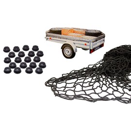All-around24® Trailer Net, Cargo Net with 20 Round Fastening Buttons, Screws Included
