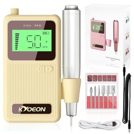 Máquina perforadora de uñas eléctrica profesional, portátil, 50000 RPM, kit de herramientas para taladro de uñas, suministros con accesorios para muje