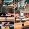 5 Pcs Compression Cut Spiral Flush Trim Router Bit, 1/4"