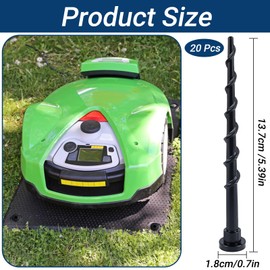 Vylyciy Pack of 20 Ground Screws Lawn Mower Charging Station Screw Robotic Lawnmower Garage Ground Nails Tent Screws Pegs Compatible with Husqvarna Automower 105 305 308, Length 13.7 cm Garden Tools
