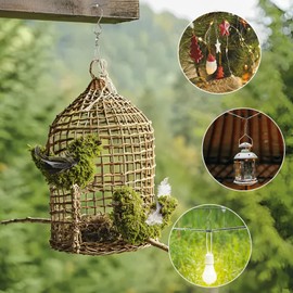 8 Pcs Rotating Hook Clips, Rotating S-shaped Hook Garden Hooks Windproof Stainless Steel Swivel Hooks Clips for Wind, Chimes Spinning Swivel S Hooks for Flower Baskets, Bird Cages & Party Ornaments