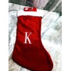 Monogram Christmas Red Velvet Monogram Hanging Stocking“Lette