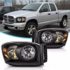 LEDKINGDOMUS Headlights Assembly Pair for 2006-2008 Dodge Ram 1500 2500