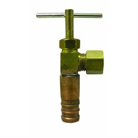 Watts PEX LFP-562 Ball Valve 1/2-Inch Barb x 1/2-Inch Barb 1/4-Inch Drain Low-Lead, Brass