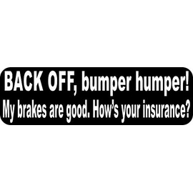 StickerTalk Back Off Bumper Humper Magnet, 10 inches by 3 inches