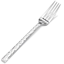 KINGSTONE 12 Piece Hammered Dinner Forks Set, 18/10 Stainless Steel Forks, Food Grade Silverware Forks for Home, Kitchen, Weddings, Parties or Restaurant, Dishwasher Safe-8.05inches