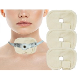 3 Almohadillas Para Traqueotomía, Cubiertas Reutilizables Para Tubos De Traqueotomía, Almohadillas Para Apósitos De Traqueotomía, Almohadillas Para Soporte De Tubos De Traqueotomía, Suministros