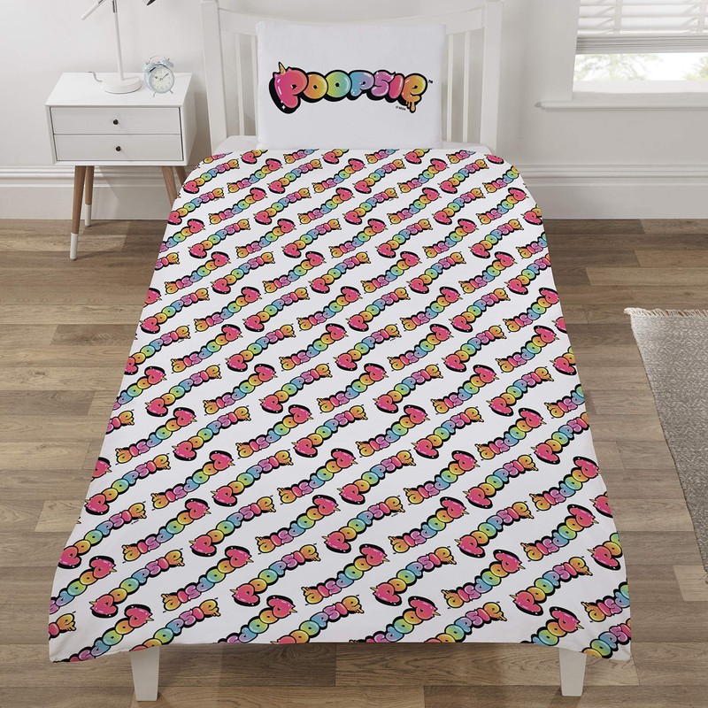 Coco Moon Poopsie Rainbow Unicorn Surprise Reversible Single Duvet Cover