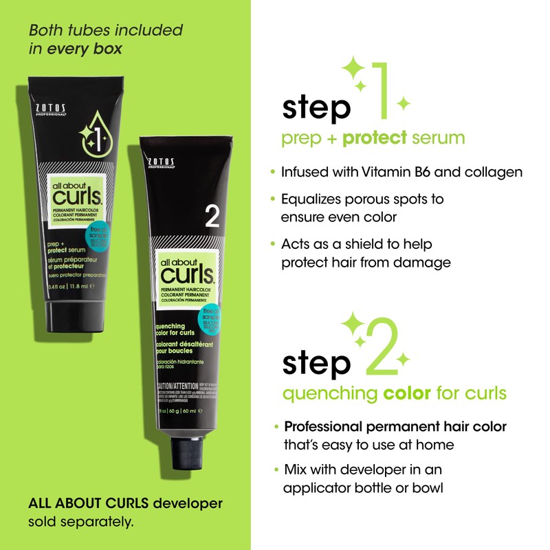 All About Curls 4RM Berry-Go-Round Permanent Hair Color (Prep +