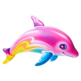 Novelty Treasures 36" Colorful Rainbow Dolphin Inflate Pool Beach Birthday Party Toy