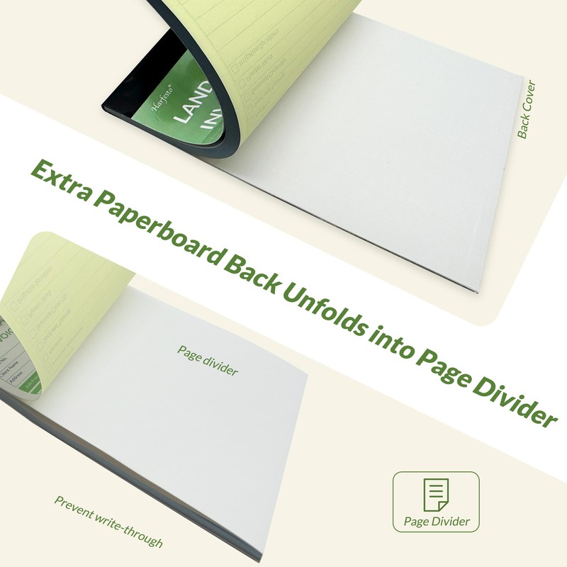 Harfesto Professional Garden Invoice Receipt Book, Landscaping Invoice Book for