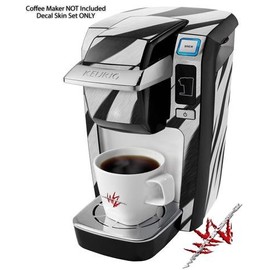 WraptorSkinz Decal Style Vinyl Skin compatible for Keurig K10 / K15 Mini Plus Coffee Makers Zebra Skin (COFFEE MAKER NOT INCLUDED)