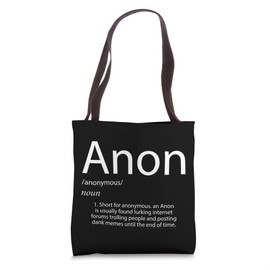 Anon Definition Anonymous Group Hacking Gear For Anons Tote Bag