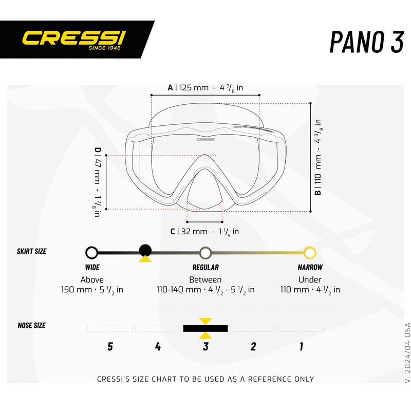 CRESSI Pano 3, Clear/Yellow