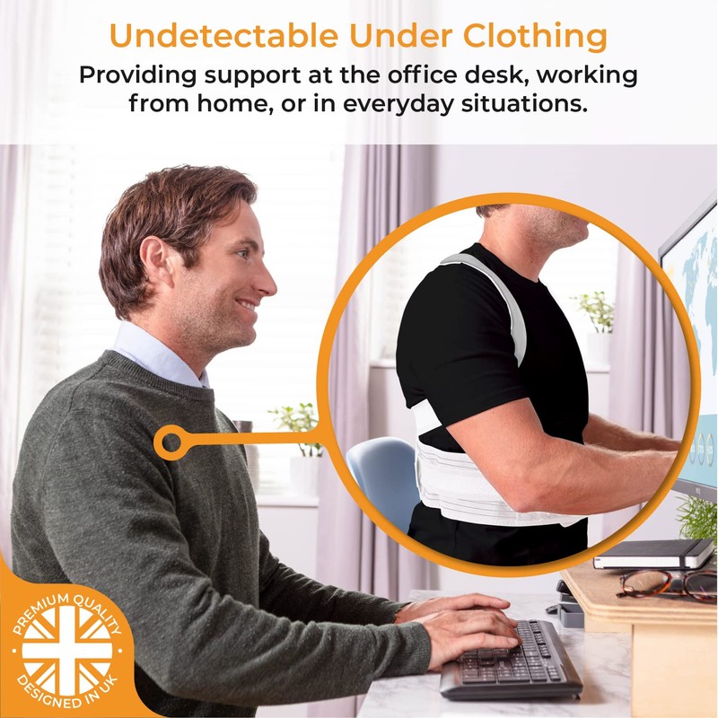 LyfeFocus S1 Premium Invisible Breathable Back Posture Corrector for Men