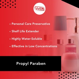 Vivion Propyl Paraben Powder – 1kg (2.2 lb) - USP Grade Topical Preservative Excipient for Creams, Lotions, Shampoos & Personal Care Formulas