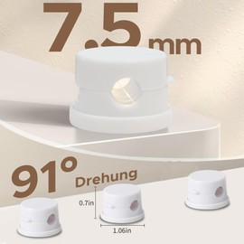 BZLMEAL 6 Pack Magnetic Cable Clips Facilitate Cable Management, 360° Rotating Adjustable Cord Organizer Cable Holder Keeper for Desktop, Nightstand, Wall, Phone, Car, Home & Office. (White)