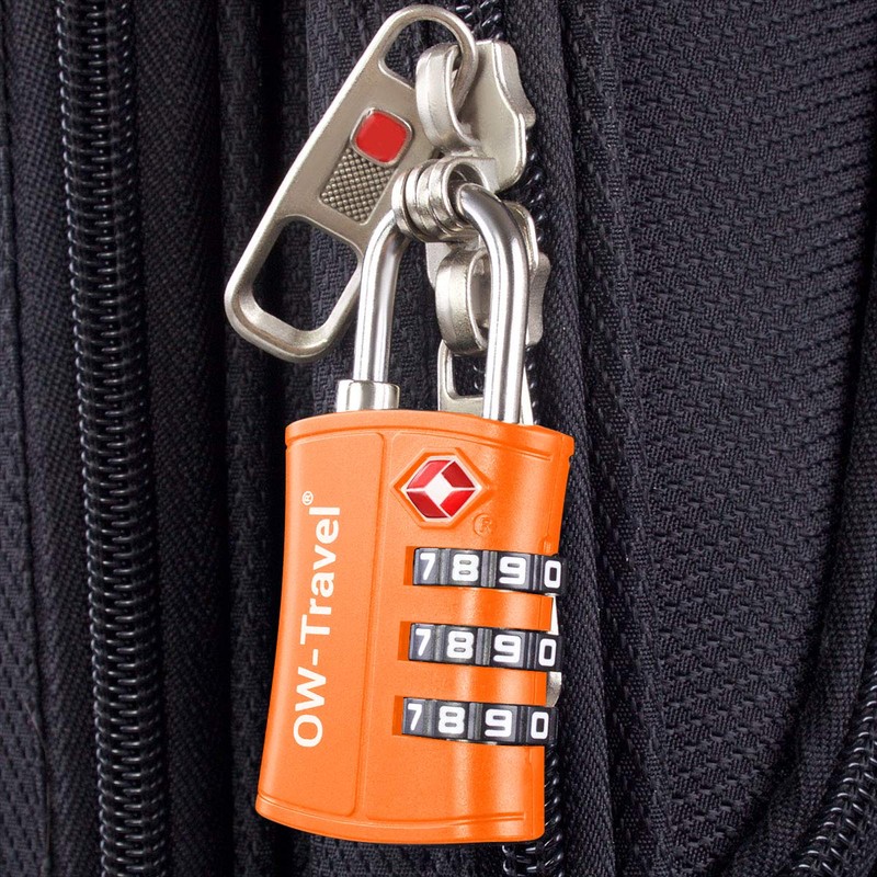 TSA Approved Luggage Locks (2 Pack) OW-Travel ABS 3 Digit