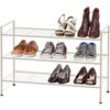 Simple Houseware 3-Tier Stackable Shoes Rack Storage Shelf, White