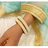 Efulgenz Indian Bangles for Women Pearl Beaded Bracelet Bollywood Traditional