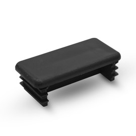DOJA Barcelona | Profile End Caps | 41 x 21 Rectangular End Caps | Pack of 20 | Rectangular Pipe Plugs | Square Black Plastic End Caps | Chair Leg Caps Floor Protection for Single Assembly