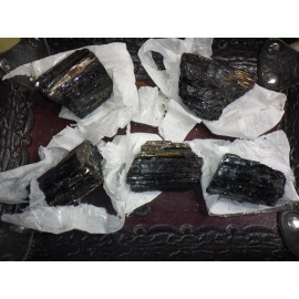 Black Tourmaline Natural Rock Mineral Crystal Pieces 1-2 Inches - Sold by each