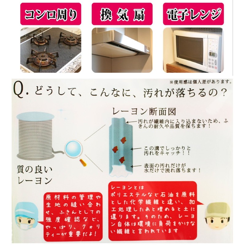 Rag Magic Dish Towels, Rayon Cross Green 24.5 X/24.5 cm