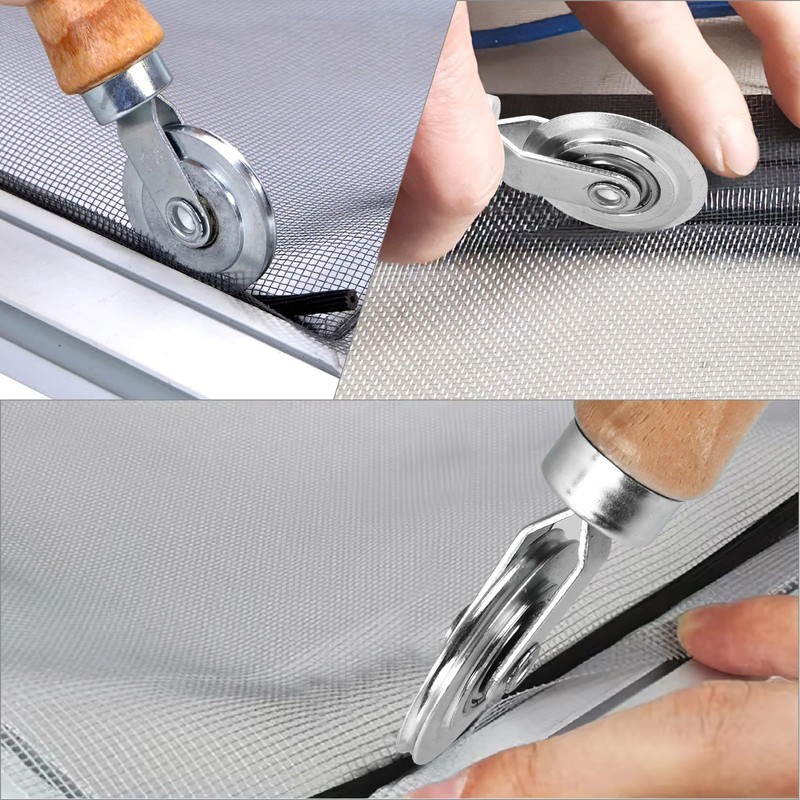 Window Spline Roller, 3 Pieces Nylon Rolling Tool, Screen Roll