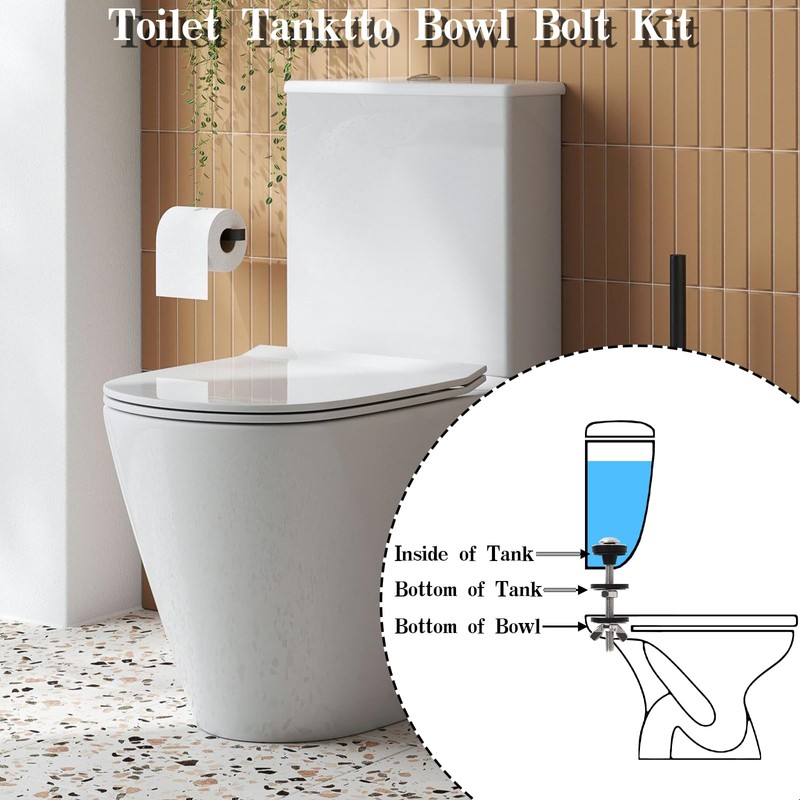 2PCS Universal Toilet Seat Screws Replacement Kit, Heavy Duty Toilet