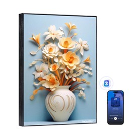 THOMSON Wireless Bluetooth Speakers with Remote Control,Art Painting Decoration Speakers Wall Mounted,Built-in Battery, Suitable for Bedroom, Office, Living Room, Hotel, Restaurant