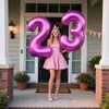 40 Inch Large 23 Balloon Numbers Rose Purple Big Foil