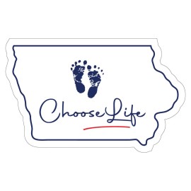 Iowa Choose Life Sticker Pro-Life Sticker