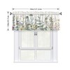 DXTKWL Valance for Windows Wildflowers Leaves Rod Pocket Window Treatment