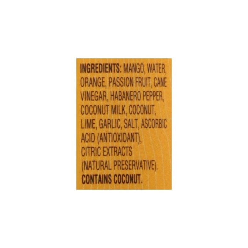 Woodstock Mango Coconut Habanero Sauce 9.7 OZ
