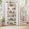 FACBOTALL Corner Bookshelf with Storage, 73.5" Tall Bookcase Shelf, White