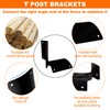 SRNETKJ 10 PCS 90 Dgree Round Wood Post Fence Brackets
