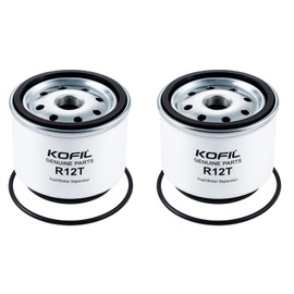 2 Pack R12T Replacement Filter Elements Fuel Filter/Water Separator, Replaces# Racor S3240 18-7987 R12T 120AT NPT ZG1/4-19, for Marine Engine